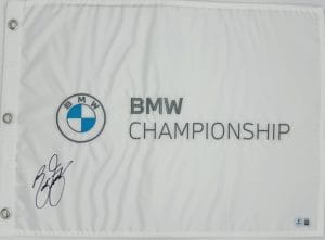 Rickie Fowler autograph, Rickie Fowler signed, BMW Championship memorabilia, PGA Tour memorabilia, FedEx Cup memorabilia, signed golf flag, BAS authenticated, autographed golf flag, golf tournament memorabilia, PGA Tour collectible, golf memorabilia, Rickie Fowler collectible, tournament flag autograph, PGA Tour star memorabilia, BMW Championship flag