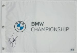 Rickie Fowler autograph, Rickie Fowler signed, BMW Championship memorabilia, PGA Tour memorabilia, FedEx Cup memorabilia, signed golf flag, BAS authenticated, autographed golf flag, golf tournament memorabilia, PGA Tour collectible, golf memorabilia, Rickie Fowler collectible, tournament flag autograph, PGA Tour star memorabilia, BMW Championship flag
