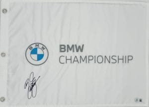 Rickie Fowler autograph, Rickie Fowler signed, BMW Championship memorabilia, PGA Tour memorabilia, FedEx Cup memorabilia, signed golf flag, BAS authenticated, autographed golf flag, golf tournament memorabilia, PGA Tour collectible, golf memorabilia, Rickie Fowler collectible, tournament flag autograph, PGA Tour star memorabilia, BMW Championship flag