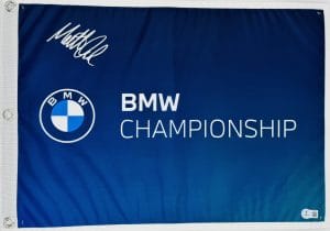 Matt Fitzpatrick autograph, Matt Fitzpatrick signed, BMW Championship memorabilia, PGA Tour memorabilia, FedEx Cup memorabilia, signed golf flag, BAS authenticated, autographed golf flag, golf tournament memorabilia, PGA Tour collectible, golf memorabilia, Matt Fitzpatrick collectible, tournament flag autograph, PGA Tour star memorabilia, BMW Championship flag