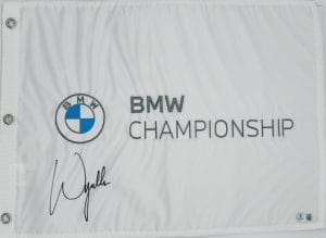 Wyndham Clark autograph, Wyndham Clark signed, BMW Championship memorabilia, PGA Tour memorabilia, FedEx Cup memorabilia, signed golf flag, BAS authenticated, autographed golf flag, golf tournament memorabilia, PGA Tour collectible, golf memorabilia, Wyndham Clark collectible, tournament flag autograph, U.S. Open champion memorabilia, BMW Championship flag