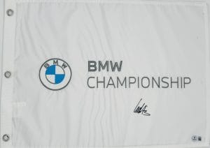 Ludvig Aberg autograph, Ludvig Aberg signed, BMW Championship memorabilia, PGA Tour memorabilia, FedEx Cup memorabilia, signed golf flag, BAS authenticated, autographed golf flag, golf tournament memorabilia, PGA Tour collectible, golf memorabilia, Ludvig Aberg collectible, tournament flag autograph, PGA Tour rising star memorabilia, BMW Championship flag