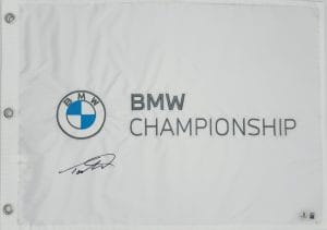 Tommy Fleetwood Signed BMW Championship Golf Pin Flag Fedex Autograph BAS J10
