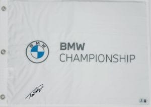 Tommy Fleetwood autograph, Tommy Fleetwood signed, BMW Championship memorabilia, PGA Tour memorabilia, FedEx Cup memorabilia, signed golf flag, BAS authenticated, autographed golf flag, golf tournament memorabilia, PGA Tour collectible, golf memorabilia, Tommy Fleetwood collectible, tournament flag autograph, PGA Tour star memorabilia, BMW Championship flag