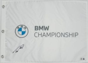 Tommy Fleetwood autograph, Tommy Fleetwood signed, BMW Championship memorabilia, PGA Tour memorabilia, FedEx Cup memorabilia, signed golf flag, BAS authenticated, autographed golf flag, golf tournament memorabilia, PGA Tour collectible, golf memorabilia, Tommy Fleetwood collectible, tournament flag autograph, PGA Tour star memorabilia, BMW Championship flag