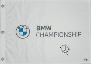 Patrick Cantlay autograph, Patrick Cantlay signed, BMW Championship memorabilia, 2021 2022 BMW Championship winner, PGA Tour memorabilia, signed golf flag, BAS authenticated, autographed golf flag, golf tournament memorabilia, PGA Tour collectible, golf memorabilia, Patrick Cantlay collectible, tournament flag autograph, back-to-back champion memorabilia, BMW Championship flag