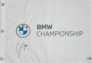 Justin Thomas Signed BMW Championship Golf Flag 2019 Winner Autograph Bas K51