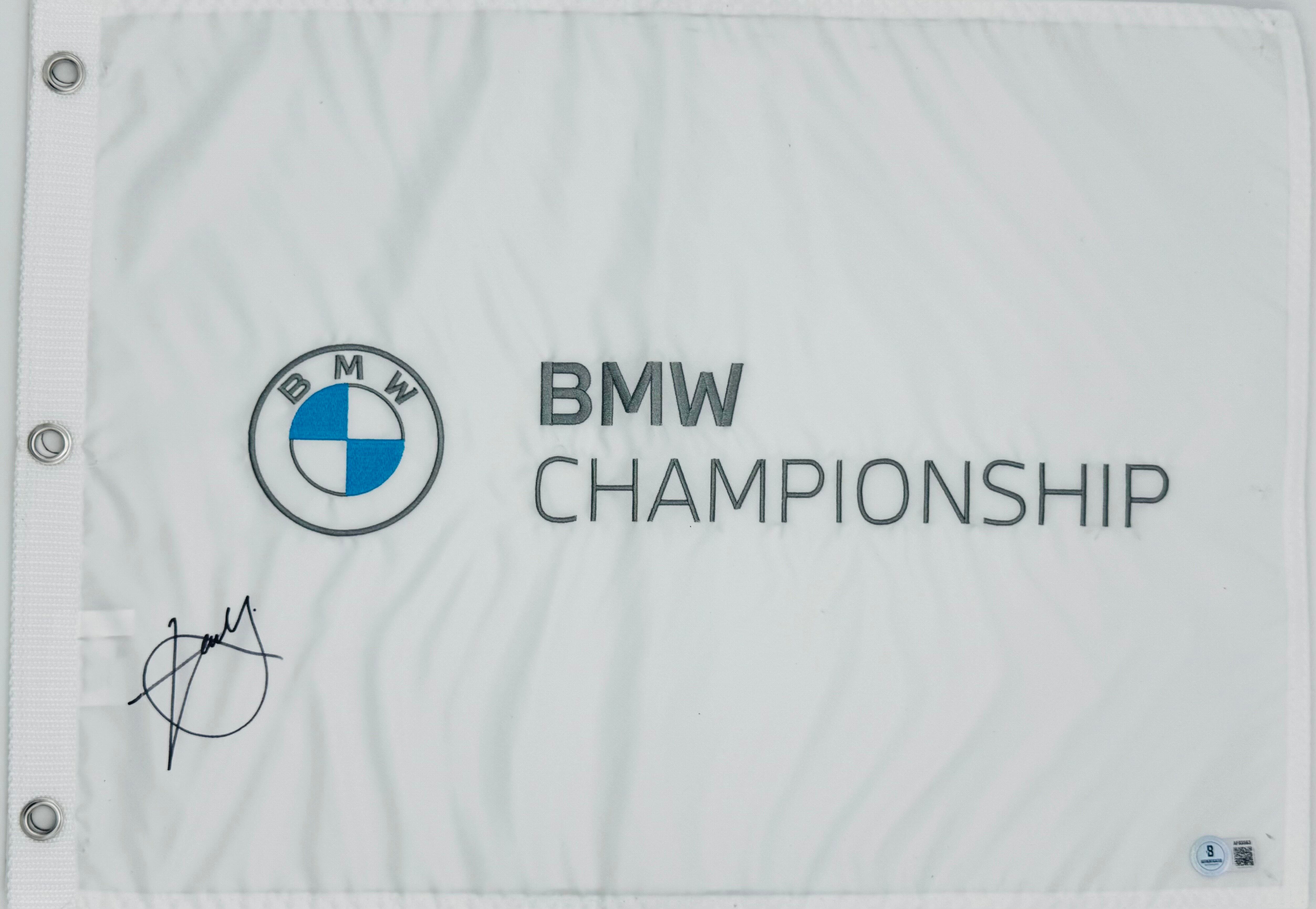 Xander Schauffele autograph, Xander Schauffele signed, BMW Championship memorabilia, PGA Tour memorabilia, signed golf flag, BAS authenticated, autographed golf flag, golf tournament memorabilia, PGA Tour collectible, golf memorabilia, Xander Schauffele collectible, tournament flag autograph, golf champion memorabilia, PGA golf collectible, BMW Championship flag