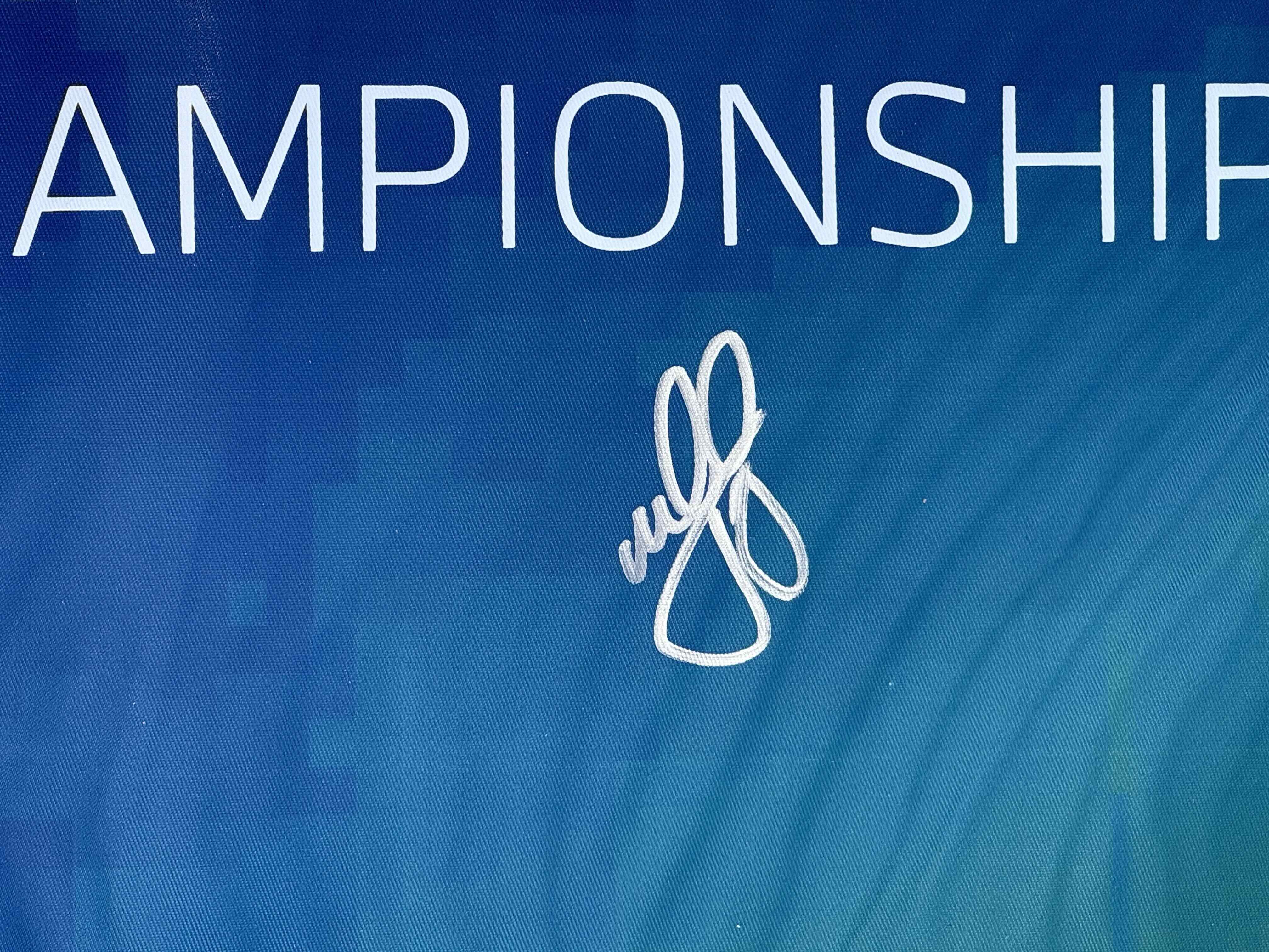 Michael Thorbjornsen Signed BMW Championship Golf Pin Flag PGA Autograph BAS K66 - Image 2