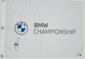 Justin Rose Signed BMW Championship Golf Pin Flag PGA Fedex Autograph BAS K68