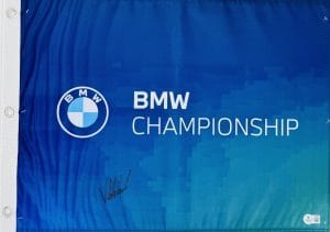 Viktor Hovland Signed BMW Championship Golf Flag 2023 Winner Autograph BAS K90