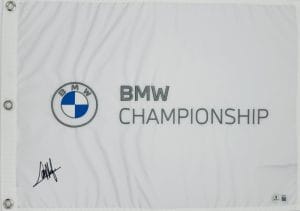 Collin Morikawa autograph, Collin Morikawa signed, BMW Championship memorabilia, PGA Tour memorabilia, FedEx Cup memorabilia, signed golf flag, BAS authenticated, autographed golf flag, golf tournament memorabilia, PGA Tour collectible, golf memorabilia, Collin Morikawa collectible, tournament flag autograph, major champion memorabilia, BMW Championship flag