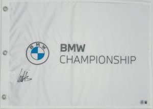Ludvig Aberg autograph, Ludvig Aberg signed, BMW Championship memorabilia, PGA Tour memorabilia, FedEx Cup memorabilia, signed golf flag, BAS authenticated, autographed golf flag, golf tournament memorabilia, PGA Tour collectible, golf memorabilia, Ludvig Aberg collectible, tournament flag autograph, PGA Tour rising star memorabilia, BMW Championship flag