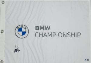 Ludvig Aberg autograph, Ludvig Aberg signed, BMW Championship memorabilia, PGA Tour memorabilia, FedEx Cup memorabilia, signed golf flag, BAS authenticated, autographed golf flag, golf tournament memorabilia, PGA Tour collectible, golf memorabilia, Ludvig Aberg collectible, tournament flag autograph, PGA Tour rising star memorabilia, BMW Championship flag