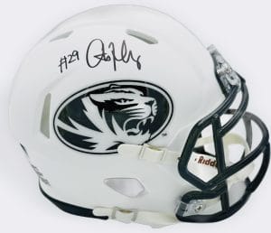 Ahmad Hardy autograph, Ahmad Hardy signed, Missouri Tigers memorabilia, Mizzou memorabilia, signed mini helmet, Missouri collectible, BAS authenticated, autographed mini helmet, running back autograph, SEC football memorabilia, college football memorabilia, Mizzou collectible, mini helmet display, NCAA memorabilia, Missouri football autograph