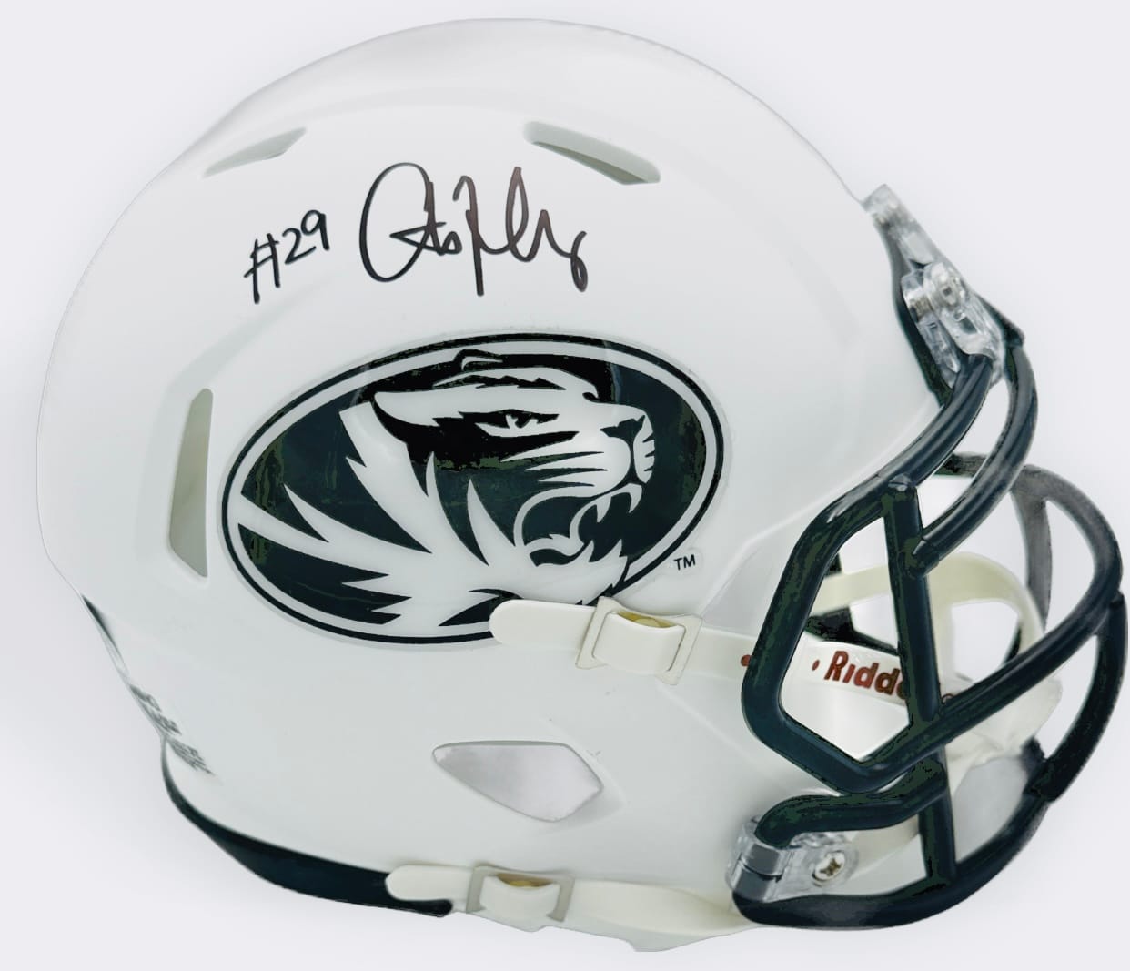 Ahmad Hardy autograph, Ahmad Hardy signed, Missouri Tigers memorabilia, Mizzou memorabilia, signed mini helmet, Missouri collectible, BAS authenticated, autographed mini helmet, running back autograph, SEC football memorabilia, college football memorabilia, Mizzou collectible, mini helmet display, NCAA memorabilia, Missouri football autograph