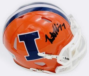 Matthew Bailey autograph, Matthew Bailey signed, Illinois Fighting Illini memorabilia, Big Ten memorabilia, signed mini helmet, Illinois collectible, BAS authenticated, autographed mini helmet, safety autograph, Big Ten football memorabilia, college football memorabilia, Illini collectible, mini helmet display, Illinois football autograph, All-Big Ten defensive back