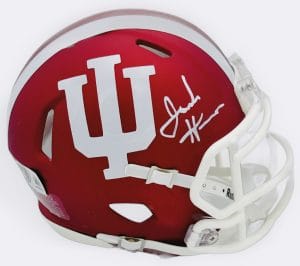 Josh Hoover autograph, Josh Hoover signed, Indiana Hoosiers memorabilia, national champion memorabilia, signed mini helmet, Indiana collectible, BAS authenticated, autographed mini helmet, quarterback autograph, Big Ten football memorabilia, college football memorabilia, Hoosiers collectible, mini helmet display, TCU transfer autograph, Indiana football autograph