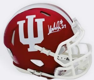 Lee Beebe autograph, Lee Beebe signed, Indiana Hoosiers memorabilia, national champion memorabilia, signed mini helmet, Indiana collectible, BAS authenticated, autographed mini helmet, running back autograph, Big Ten football memorabilia, college football memorabilia, Hoosiers collectible, mini helmet display, UAB transfer autograph, Indiana football autograph