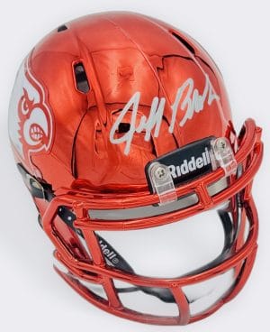 Jeff Brohm Signed Louisville Cardinals Chrome Mini Helmet Autograph BAS J53
