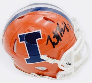 Matthew Bailey autograph, Matthew Bailey signed, Illinois Fighting Illini memorabilia, Big Ten memorabilia, signed mini helmet, Illinois collectible, BAS authenticated, autographed mini helmet, safety autograph, Big Ten football memorabilia, college football memorabilia, Illini collectible, mini helmet display, Illinois football autograph, All-Big Ten defensive back