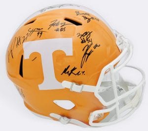 Tennessee Volunteers team signed helmet, Desean Bishop autograph, Wendell Moe autograph, 2026 Tennessee Volunteers memorabilia, SEC football memorabilia, 2026 team signed helmet, BAS authenticated, Tennessee Volunteers team collectible, college football memorabilia, All-SEC autograph, Daune Morris autograph, football memorabilia, Tennessee football autograph, Vols roster autograph, Neyland Stadium memorabilia