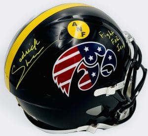 Sedrick Shaw Signed Iowa Hawkeyes Full Size ANF Rep Helmet Autograph BAS K60