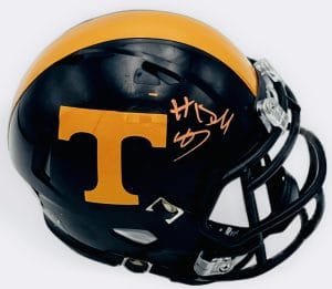 Daune Morris autograph, Daune Morris signed, Tennessee Volunteers memorabilia, signed mini helmet, Tennessee collectible, BAS authenticated, autographed mini helmet, running back autograph, SEC football memorabilia, college football memorabilia, Volunteers collectible, mini helmet display, NCAA memorabilia, Tennessee football autograph, Vols running back