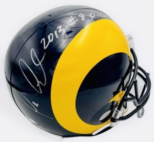 Tavon Austin autograph, Tavon Austin signed, Los Angeles Rams memorabilia, signed full size helmet, Rams collectible, BAS authenticated, autographed helmet, wide receiver autograph, NFL memorabilia, replica helmet autograph, return specialist autograph, full size helmet display, NFL collectible, Rams football autograph, first round pick memorabilia