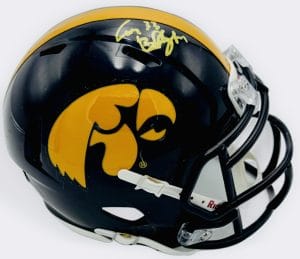 Cam Buffington autograph, Cam Buffington signed, Iowa Hawkeyes memorabilia, signed mini helmet, Iowa collectible, BAS authenticated, autographed mini helmet, linebacker autograph, Big Ten football memorabilia, college football memorabilia, Hawkeyes collectible, mini helmet display, NCAA memorabilia, Iowa football autograph, Hawkeyes linebacker