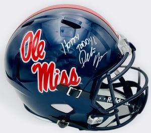 Pete Golding autograph, Pete Golding signed, Ole Miss Rebels memorabilia, signed full size helmet, Ole Miss collectible, BAS authenticated, autographed helmet, head coach autograph, SEC football memorabilia, college football memorabilia, Rebels collectible, replica helmet autograph, Ole Miss head coach, full size helmet display, CFP memorabilia