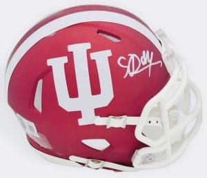 Stephen Daley autograph, Stephen Daley signed, Indiana Hoosiers memorabilia, signed mini helmet, Indiana collectible, BAS authenticated, autographed mini helmet, defensive lineman autograph, Big Ten football memorabilia, college football memorabilia, Hoosiers collectible, mini helmet display, All-America autograph, Indiana football autograph, national champion autograph