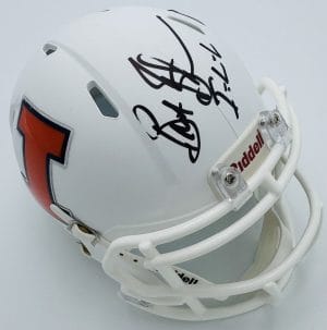 Bret Bielema autograph, Bret Bielema signed, Illinois Fighting Illini memorabilia, Big Ten memorabilia, signed mini helmet, Illinois collectible, BAS authenticated, autographed mini helmet, head coach autograph, Big Ten football memorabilia, college football memorabilia, Illini collectible, mini helmet display, coaching autograph, Illinois football autograph