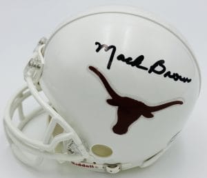 Mack Brown autograph, Mack Brown signed, Texas Longhorns memorabilia, 2005 national championship memorabilia, signed mini helmet, Texas collectible, BAS authenticated, autographed mini helmet, head coach autograph, Big 12 football memorabilia, college football memorabilia, Longhorns collectible, mini helmet display, coaching autograph, national champion autograph