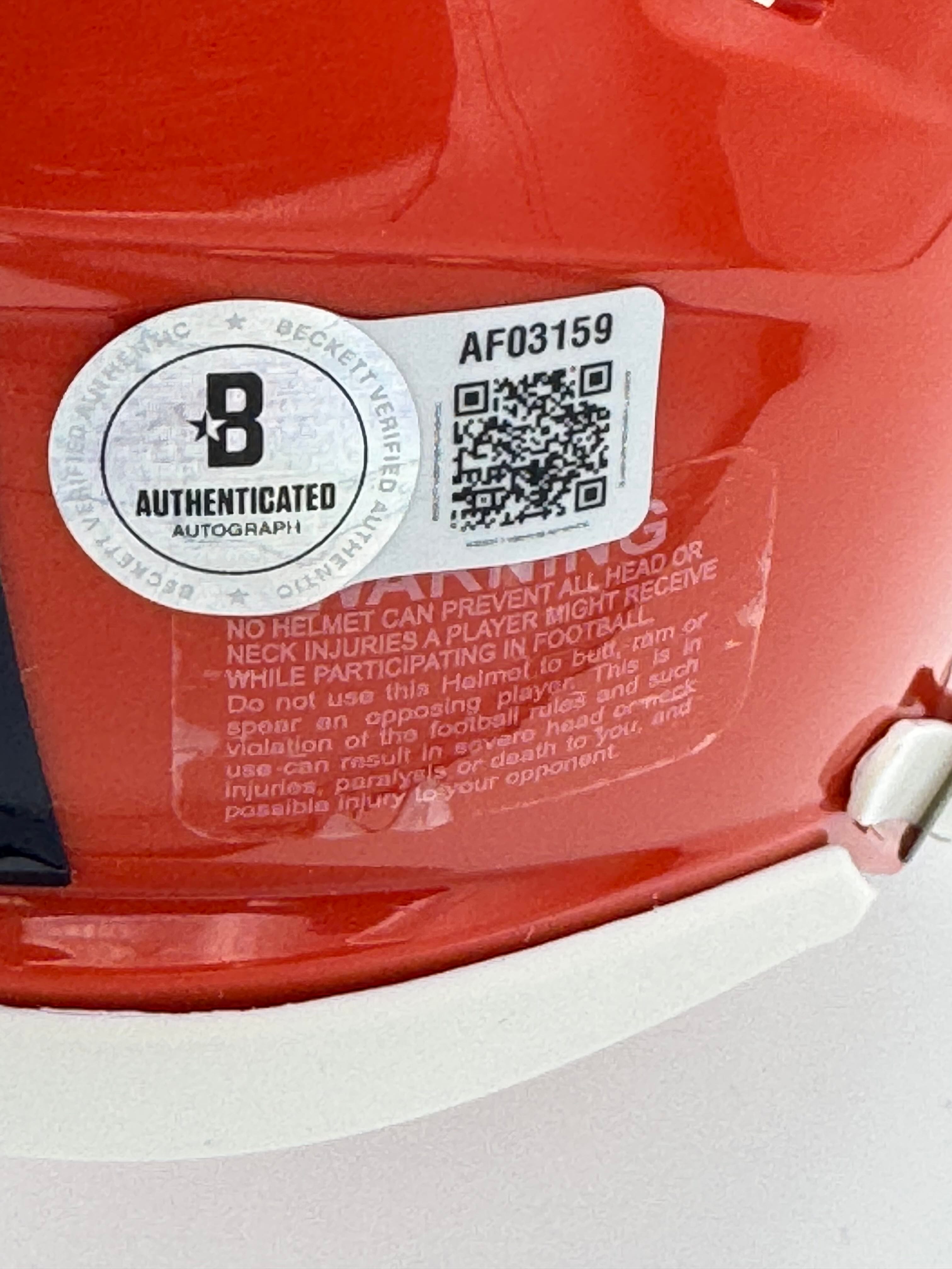 Matthew Bailey Signed Illinois Fighting Illini Mini Helmet Autograph BAS J59 - Image 2