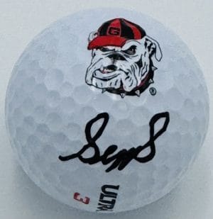 Sepp Straka autograph, Sepp Straka signed, Georgia Bulldogs memorabilia, SEC golf memorabilia, signed golf ball, autographed golf ball, college golf memorabilia, Georgia Bulldogs collectible, golf memorabilia, Sepp Straka collectible, golf ball autograph, Austria golf memorabilia, certified signatures COA, Masters Tournament memorabilia, Ryder Cup memorabilia