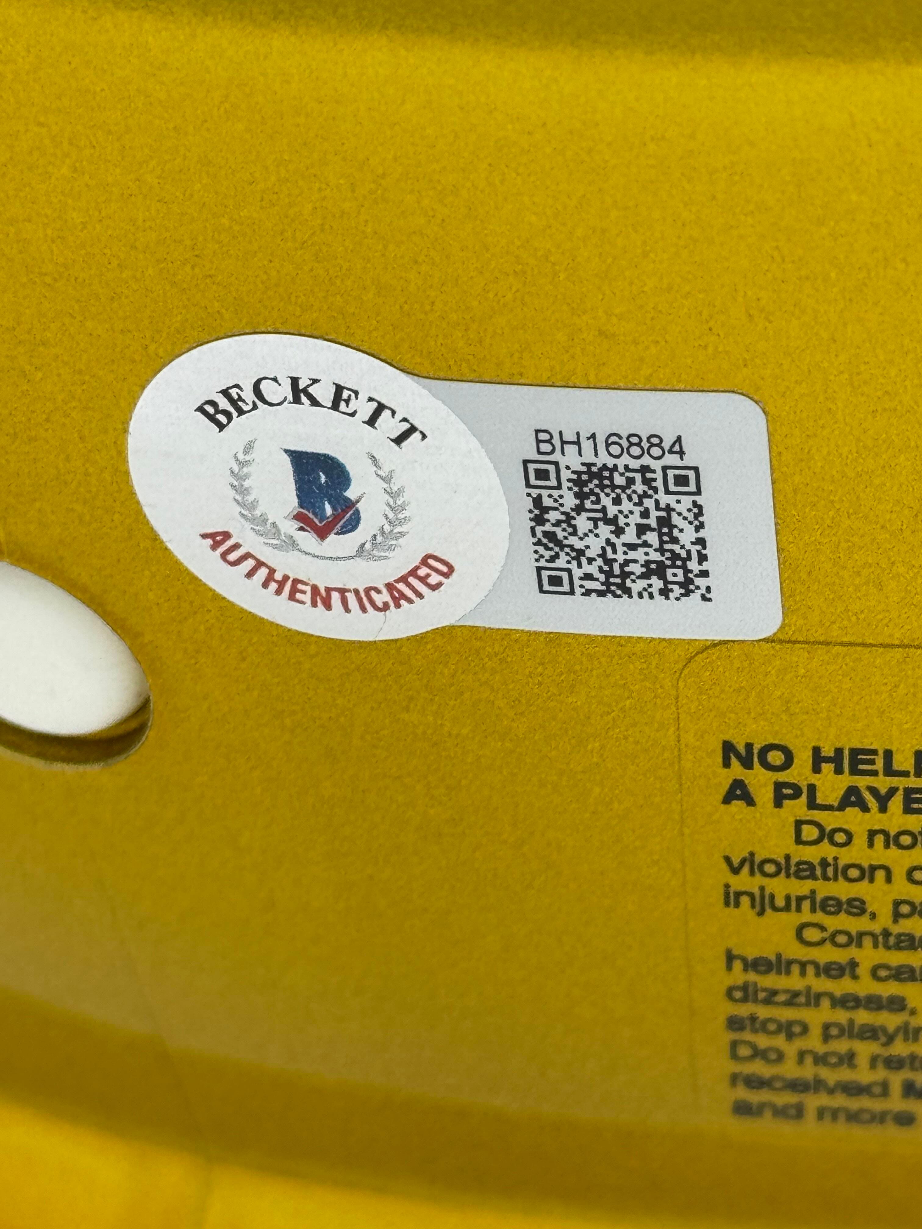 Marshall Faulk Signed Los Angeles Rams Full Size Auth Helmet Autograph Bas 4 - Image 3
