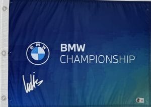 Ludvig Aberg autograph, Ludvig Aberg signed, BMW Championship memorabilia, PGA Tour memorabilia, FedEx Cup memorabilia, signed golf flag, BAS authenticated, autographed golf flag, golf tournament memorabilia, PGA Tour collectible, golf memorabilia, Ludvig Aberg collectible, tournament flag autograph, PGA Tour rising star memorabilia, Masters Tournament memorabilia