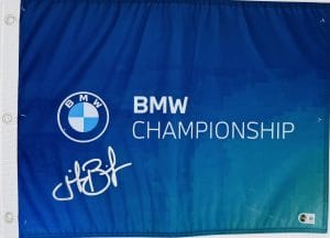 Jacob Bridgeman autograph, Jacob Bridgeman signed, BMW Championship memorabilia, PGA Tour memorabilia, FedEx Cup memorabilia, signed golf flag, BAS authenticated, autographed golf flag, golf tournament memorabilia, PGA Tour collectible, golf memorabilia, Jacob Bridgeman collectible, tournament flag autograph, PGA Tour rising star memorabilia, Masters Tournament memorabilia