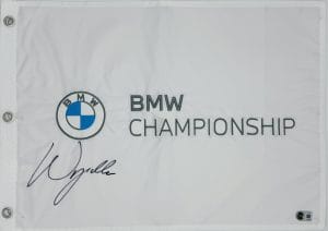 Wyndham Clark autograph, Wyndham Clark signed, BMW Championship memorabilia, 2026 BMW Championship winner, PGA Tour memorabilia, signed golf flag, BAS authenticated, autographed golf flag, golf tournament memorabilia, PGA Tour collectible, golf memorabilia, Wyndham Clark collectible, tournament flag autograph, U.S. Open champion memorabilia, Masters Tournament memorabilia