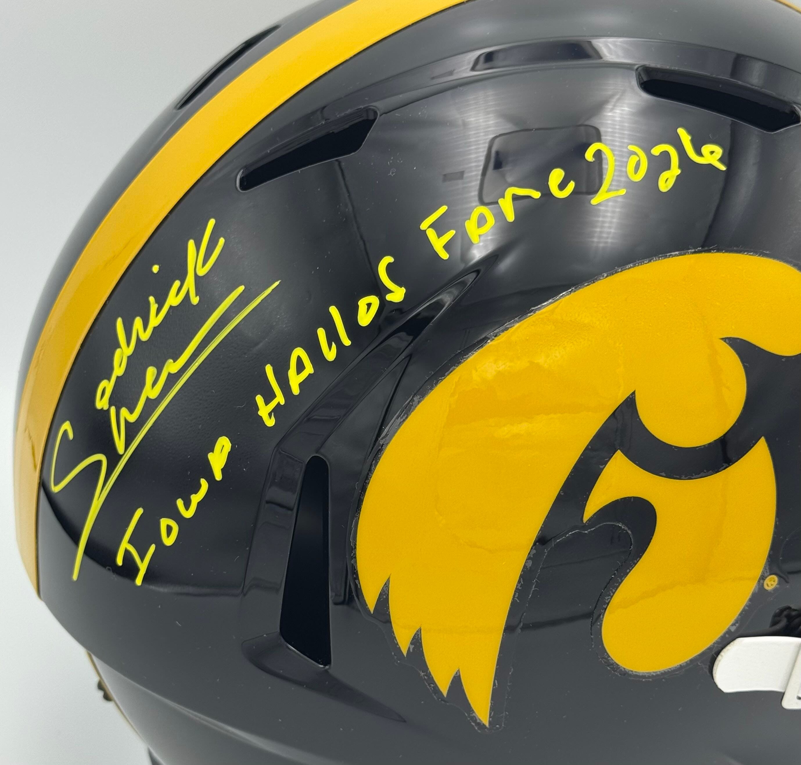 Sedrick Shaw Signed Iowa Hawkeyes Full Size Replica Helmet Autograph BAS J44 - Image 2