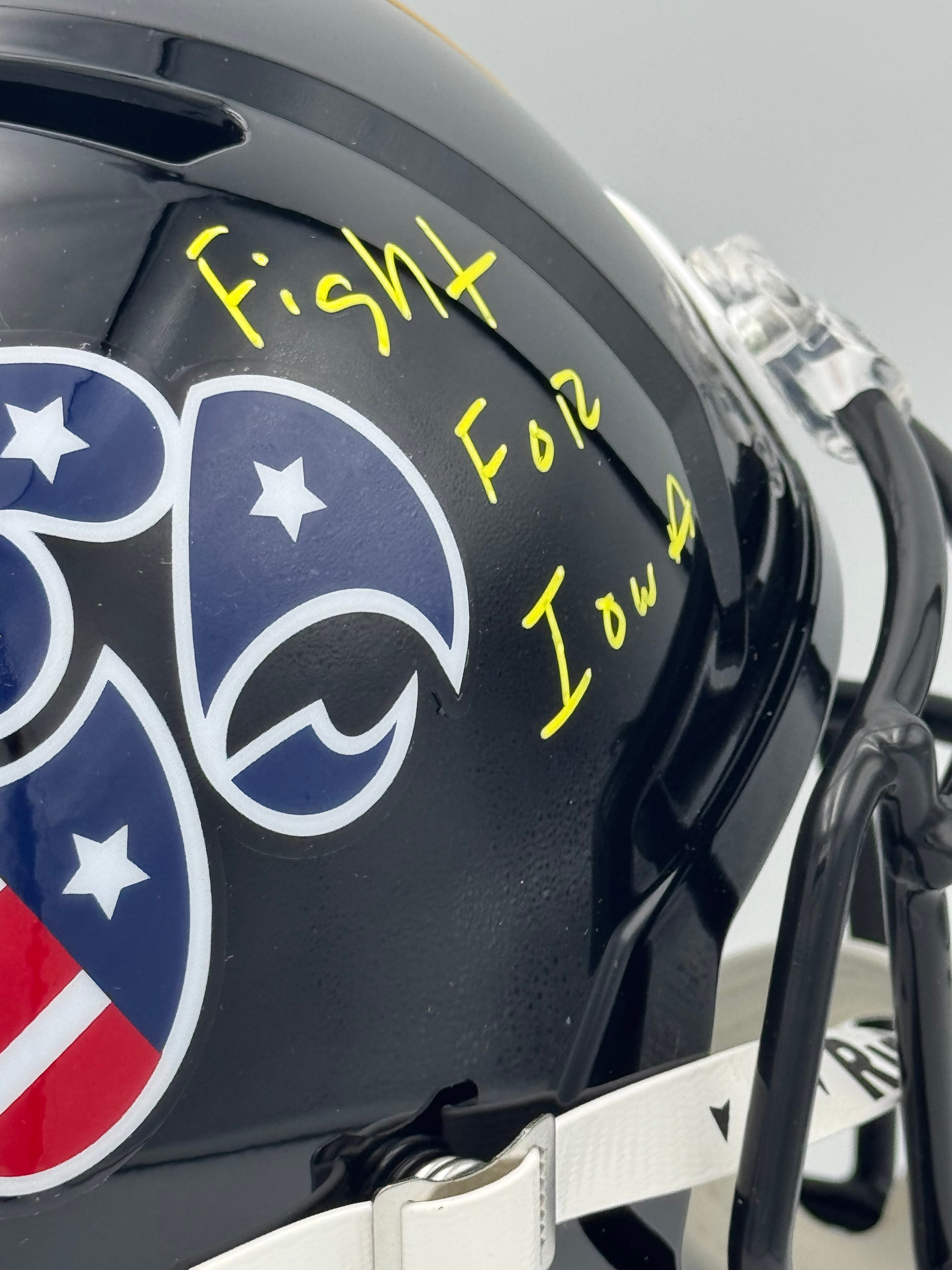 Sedrick Shaw Signed Iowa Hawkeyes Full Size ANF Rep Helmet Autograph BAS K52 - Image 4