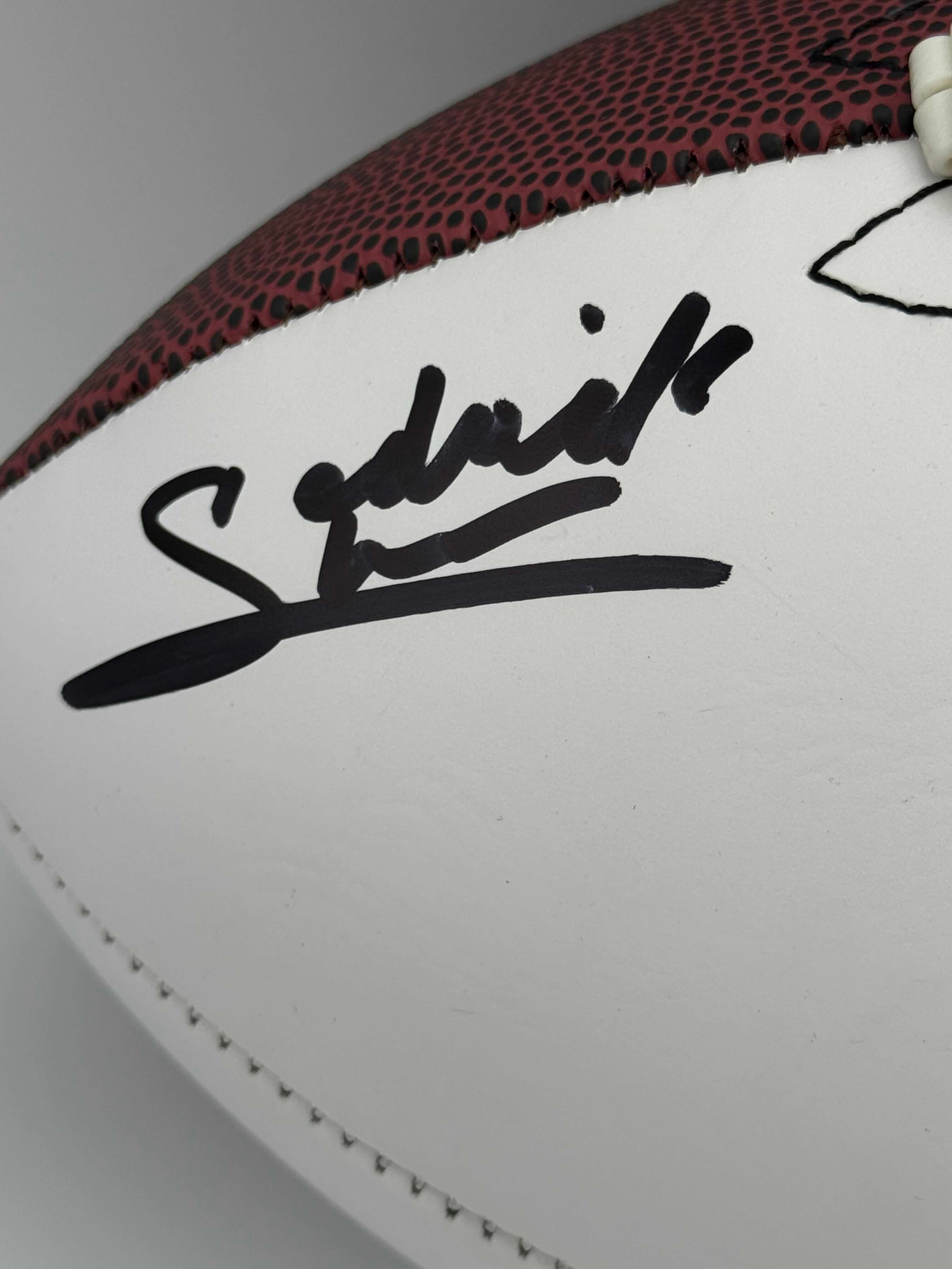 Sedrick Shaw Signed Iowa Hawkeyes Official Size Logo Football Autograph Bas K84 - Image 2