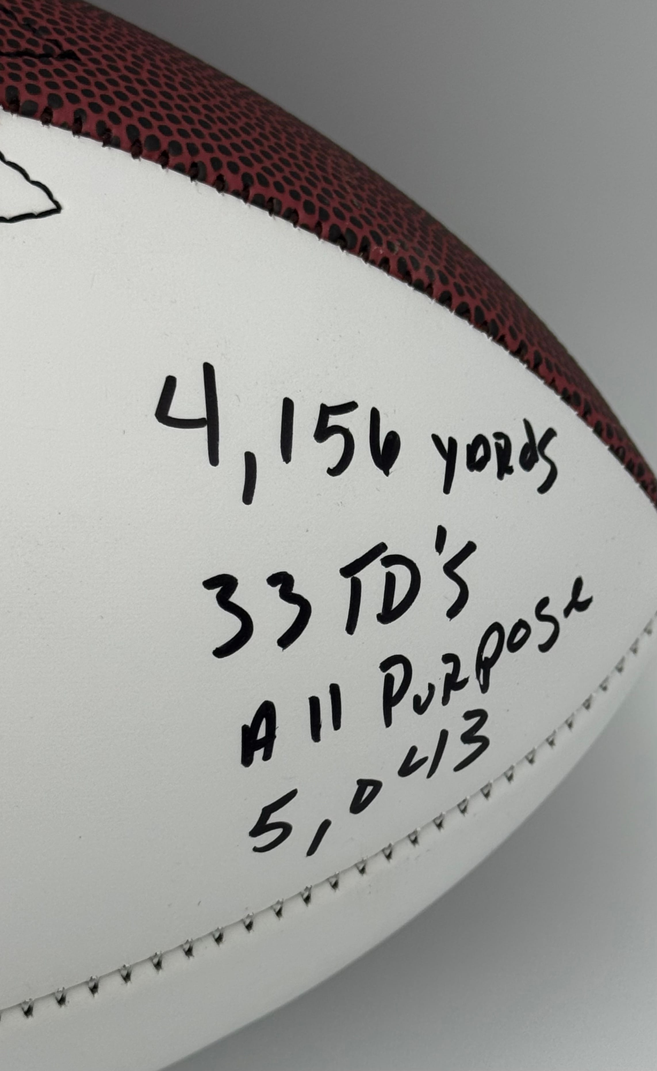 Sedrick Shaw Signed Iowa Hawkeyes Official Size Football Autograph Stats Bas K96 - Image 3