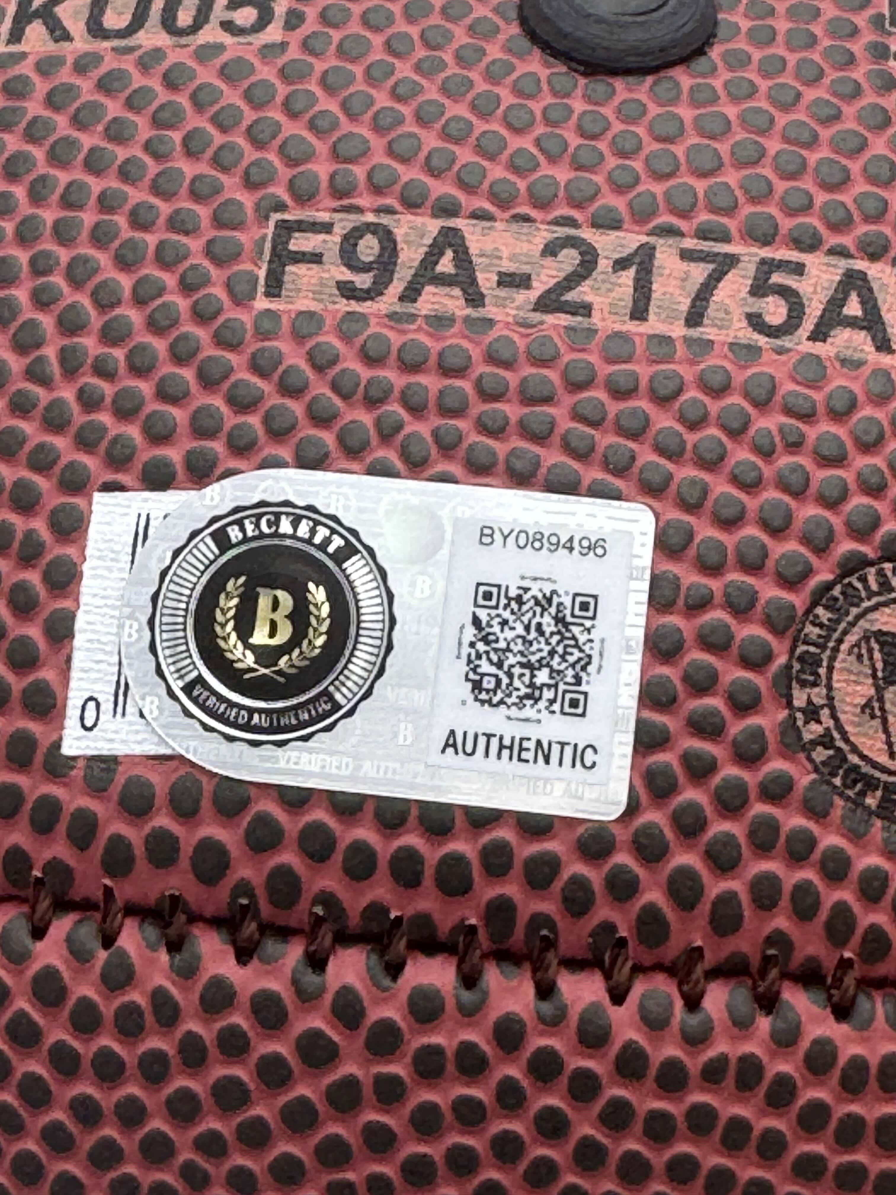 Sedrick Shaw Signed Iowa Hawkeyes Official Size Football Autograph Stats Bas K96 - Image 4
