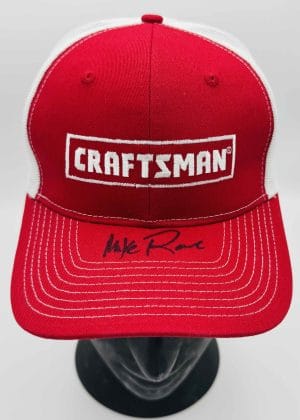 Mike Rowe autograph, Mike Rowe signed, Dirty Jobs memorabilia, Craftsman hat autograph, signed snapback hat, BAS authenticated, autographed hat, TV personality autograph, skilled trades memorabilia, entertainment memorabilia, Mike Rowe collectible, mikeroweWORKS memorabilia, TV host autograph, signed apparel, Discovery Channel memorabilia