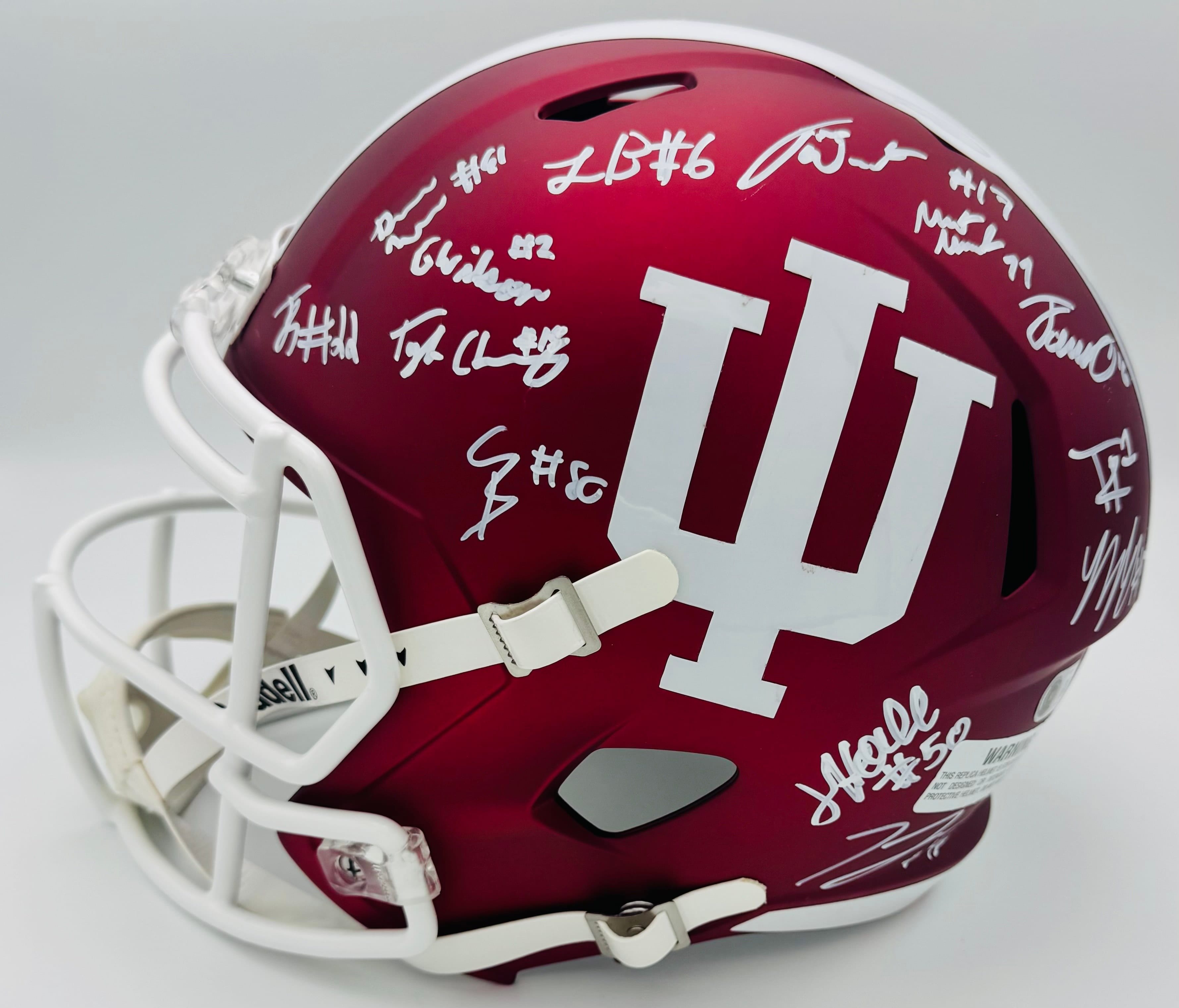 2026 Signed Indiana Hoosiers Full Size Helmet Charlie Becker Autograph BAS J7 - Image 2