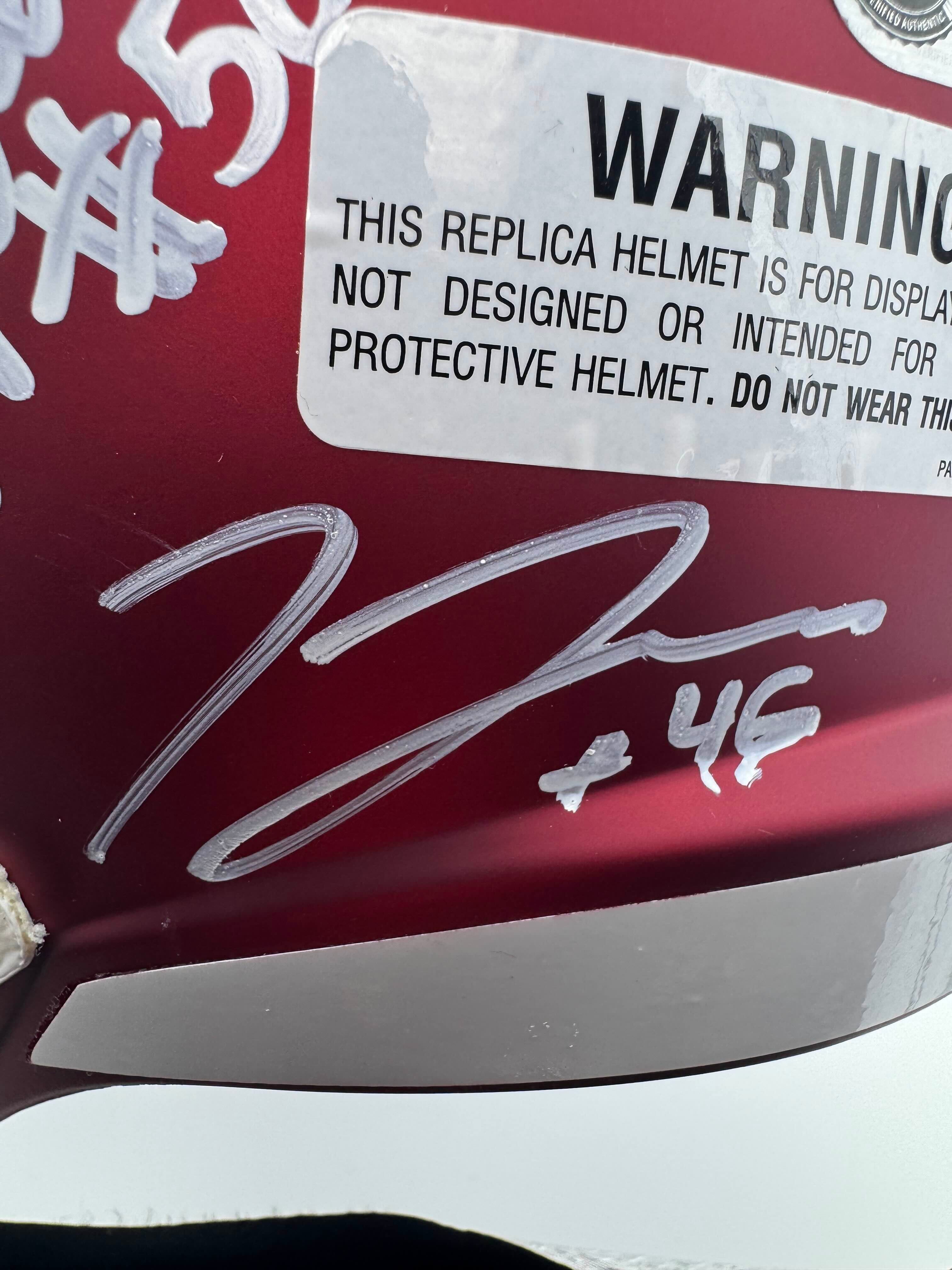 2026 Signed Indiana Hoosiers Full Size Helmet Charlie Becker Autograph BAS J7 - Image 6