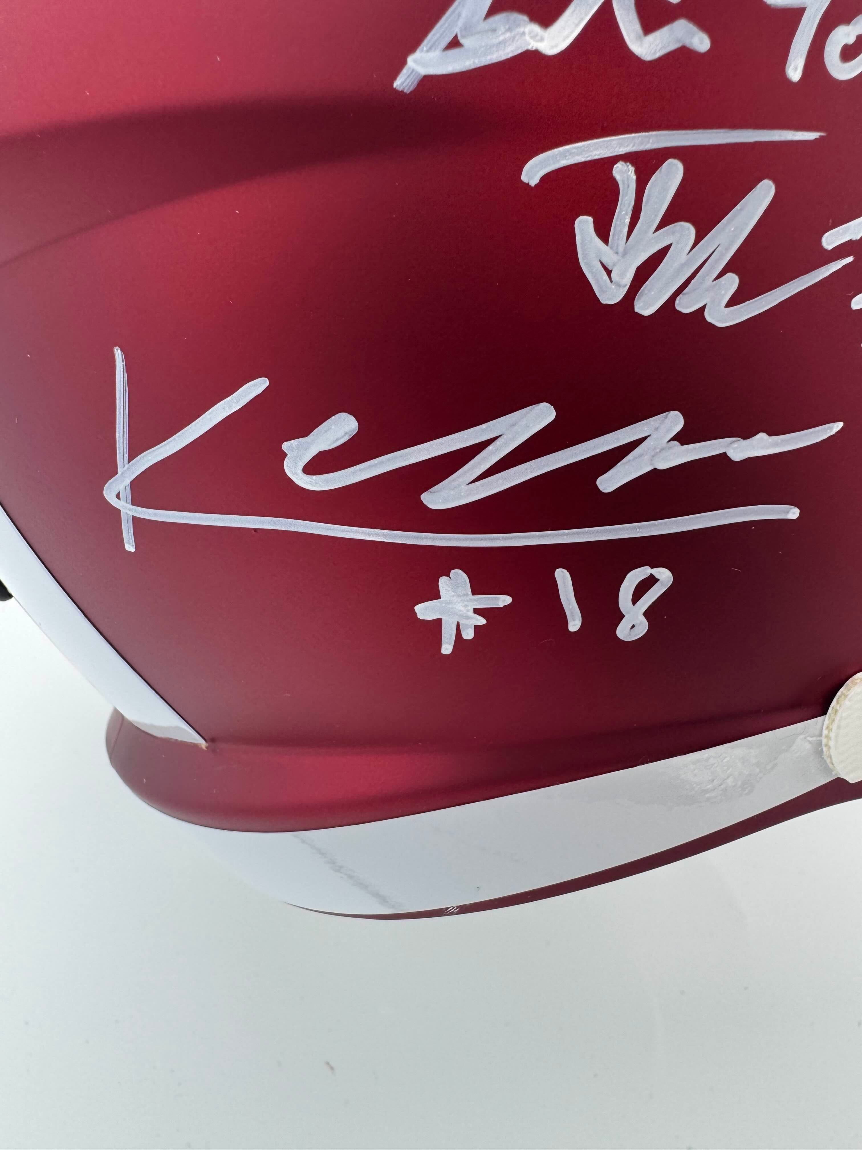 2026 Signed Indiana Hoosiers Full Size Helmet Charlie Becker Autograph BAS J7 - Image 5