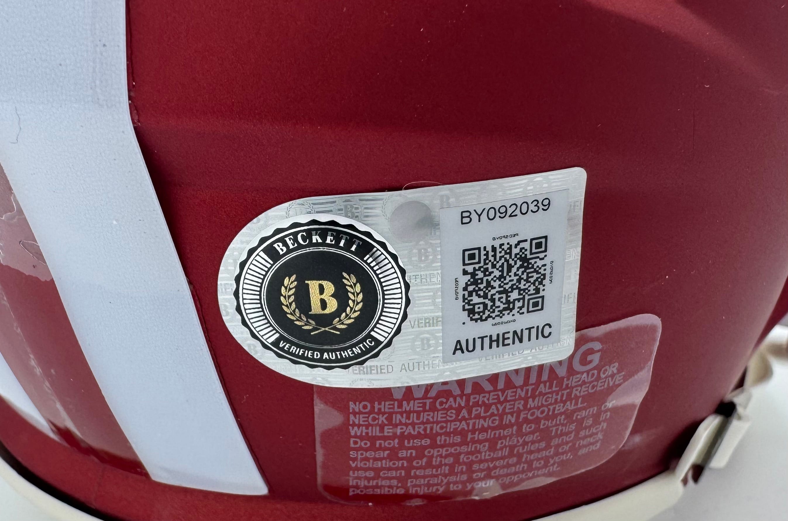 Kellen Wyatt Signed National Champions Indiana Hoosiers Mini Helmet BAS J39 - Image 2